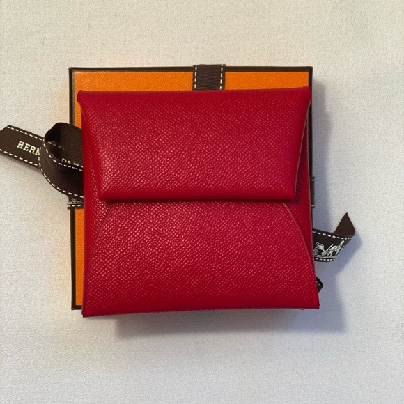 Hermes Handbags - Hermes Bastia Change Purse Rouge Piment